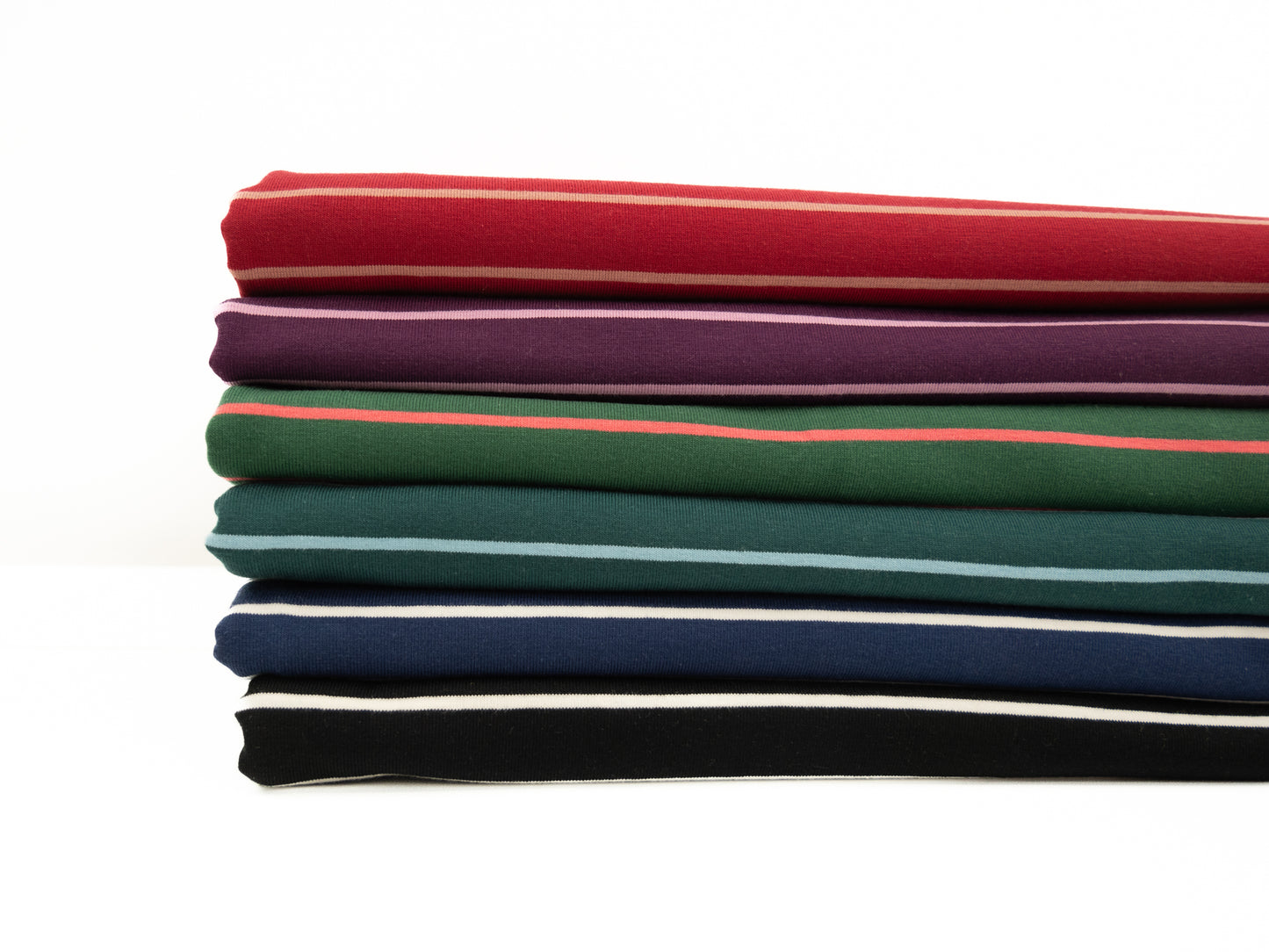 Jersey Streifen Isa dunkel beere rosa