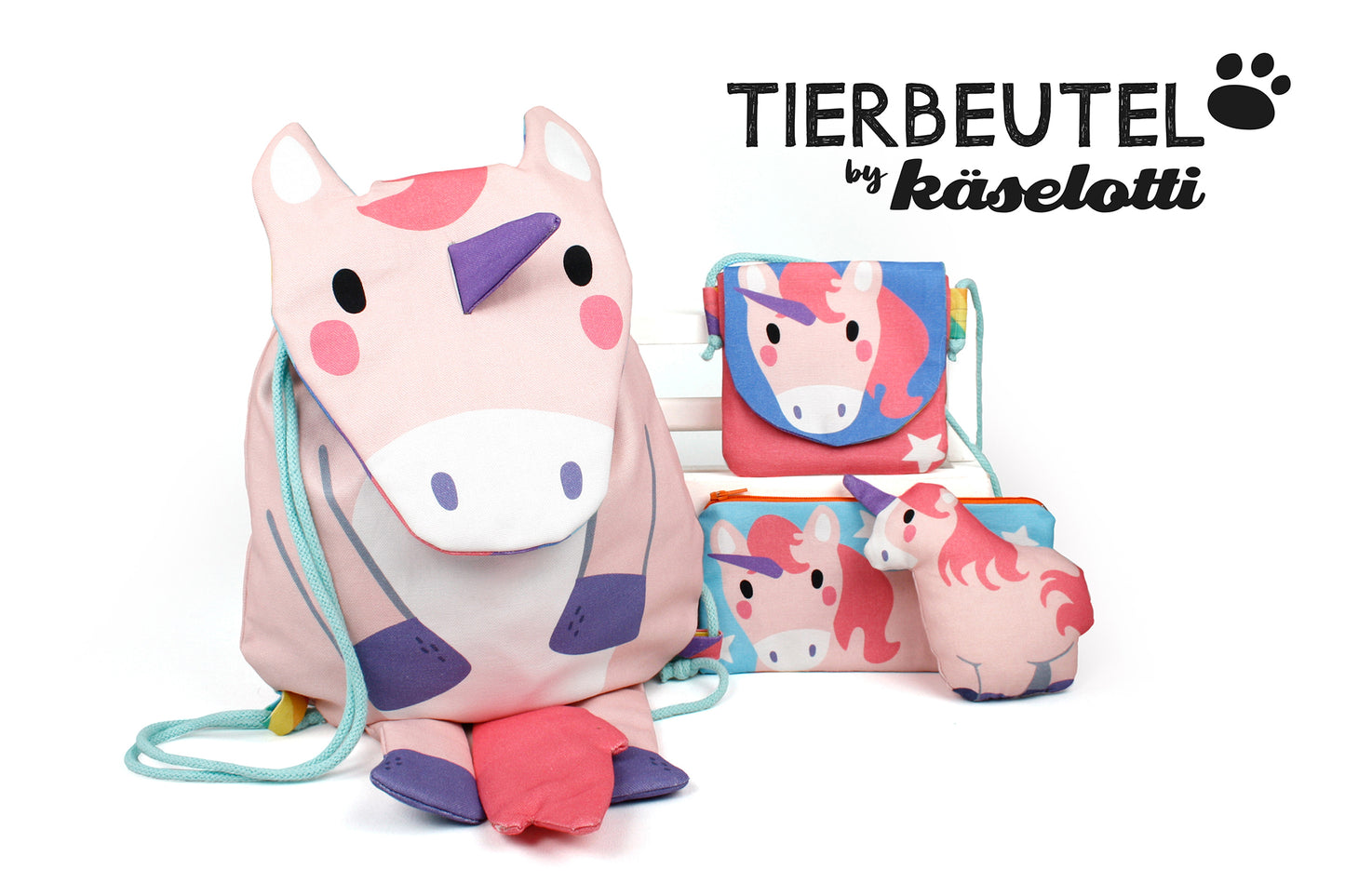 Canvas Tierbeutel DIY Panel by Käselotti Einhorn