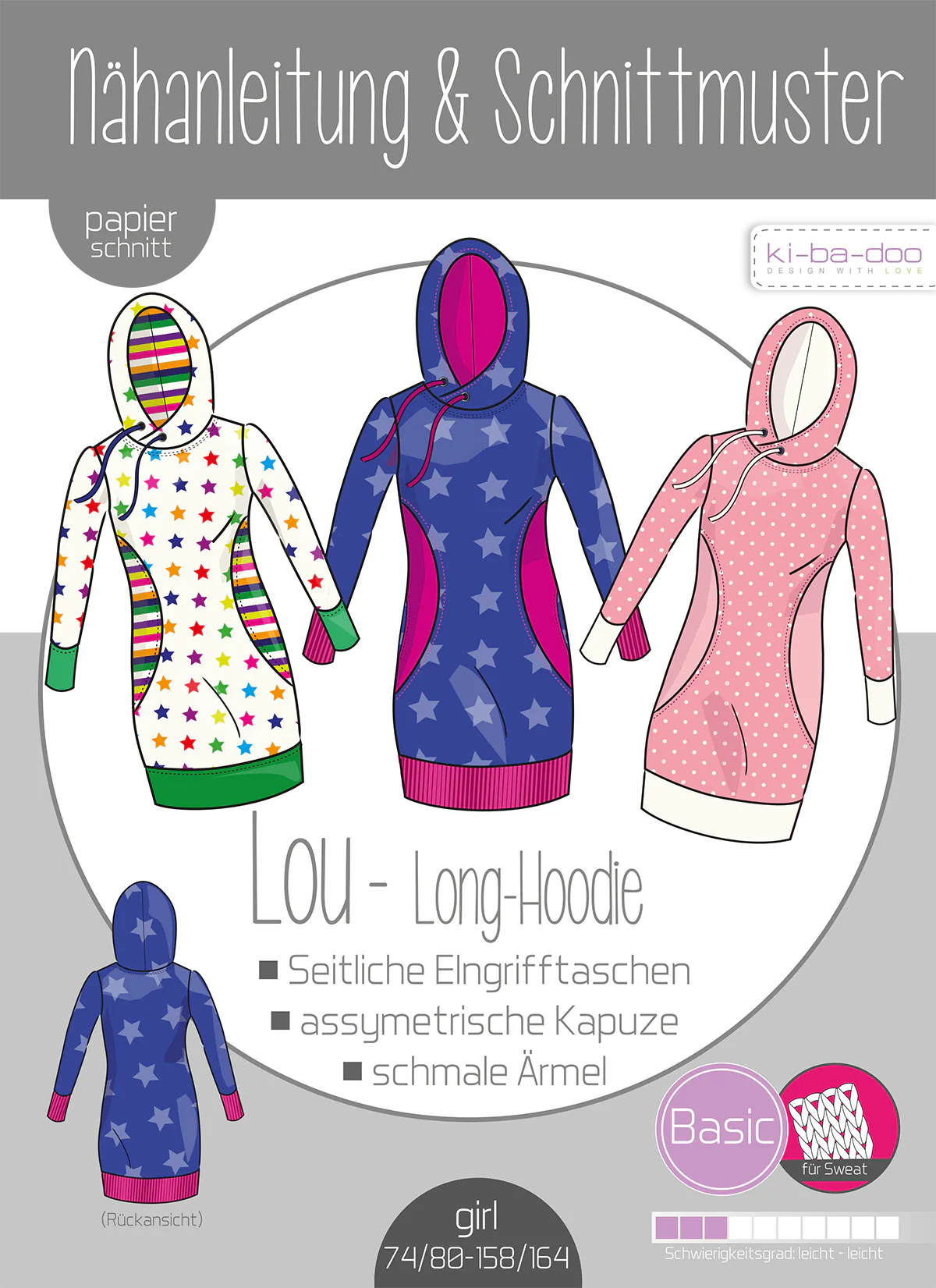 Ki-ba-doo Lou Long-Hoodie Kinder