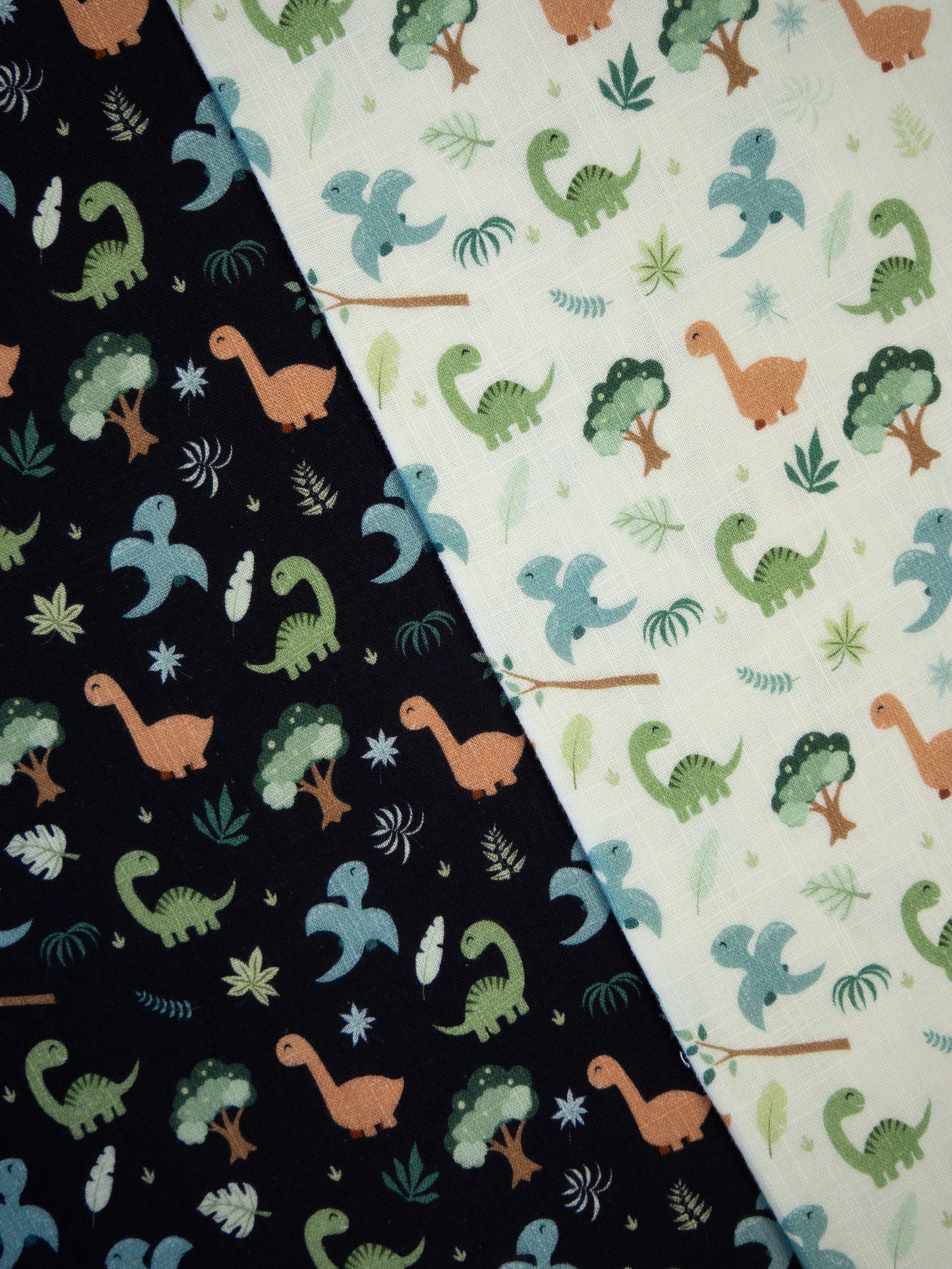 Musselin Leinen Slub Meltem Dinosaurier