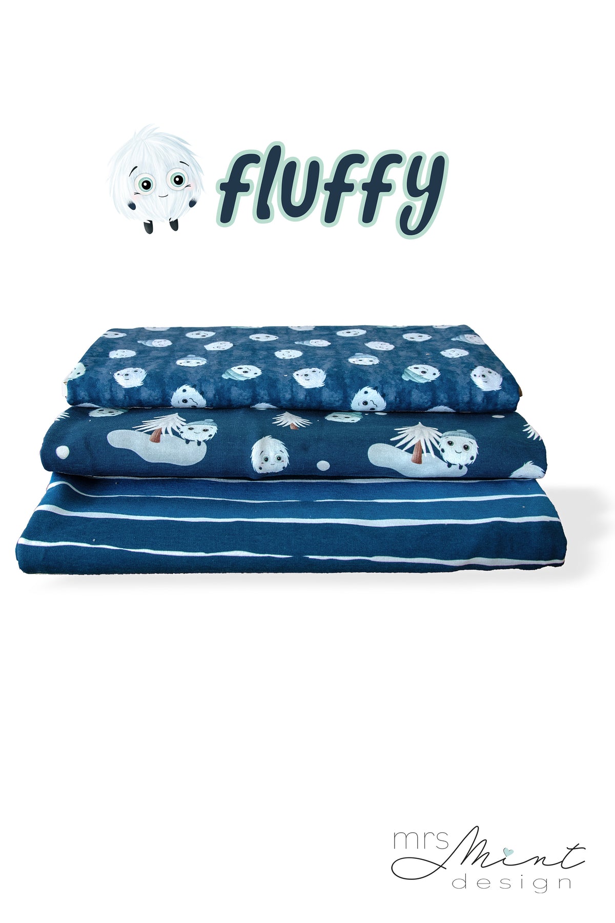 Sweat Fluffy by Mrs Mint Design petrol-blau Motiv