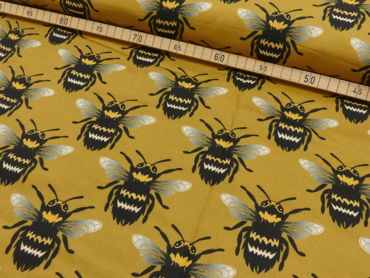 Viskose Bumblebee Love - BEE BUMBLEBEE gold