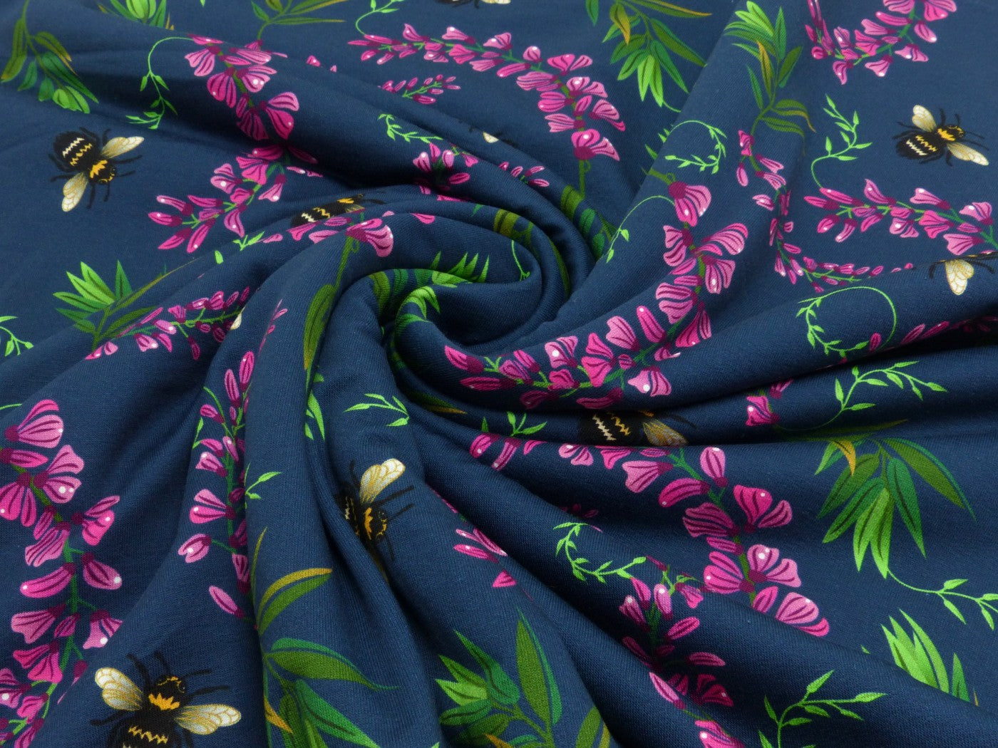 Sweat Bumblebee Love - BEE FLOWER blau