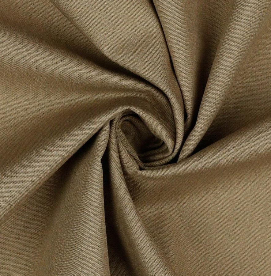 Baumwolle uni bio taupe