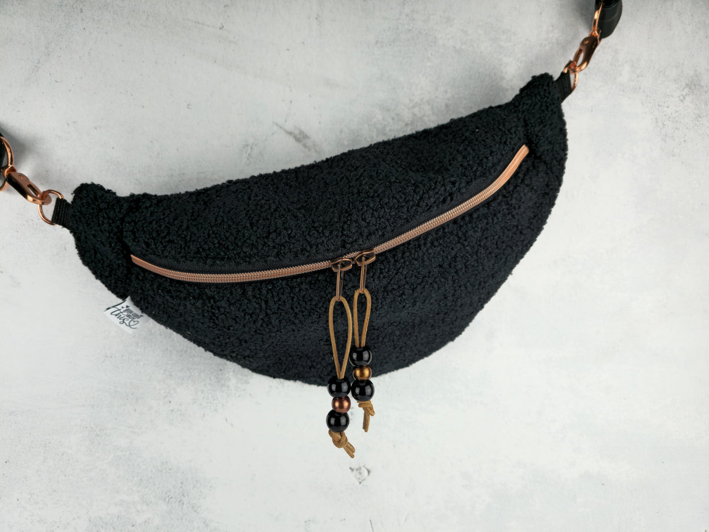 Dekostoff Boucle Kodiak schwarz