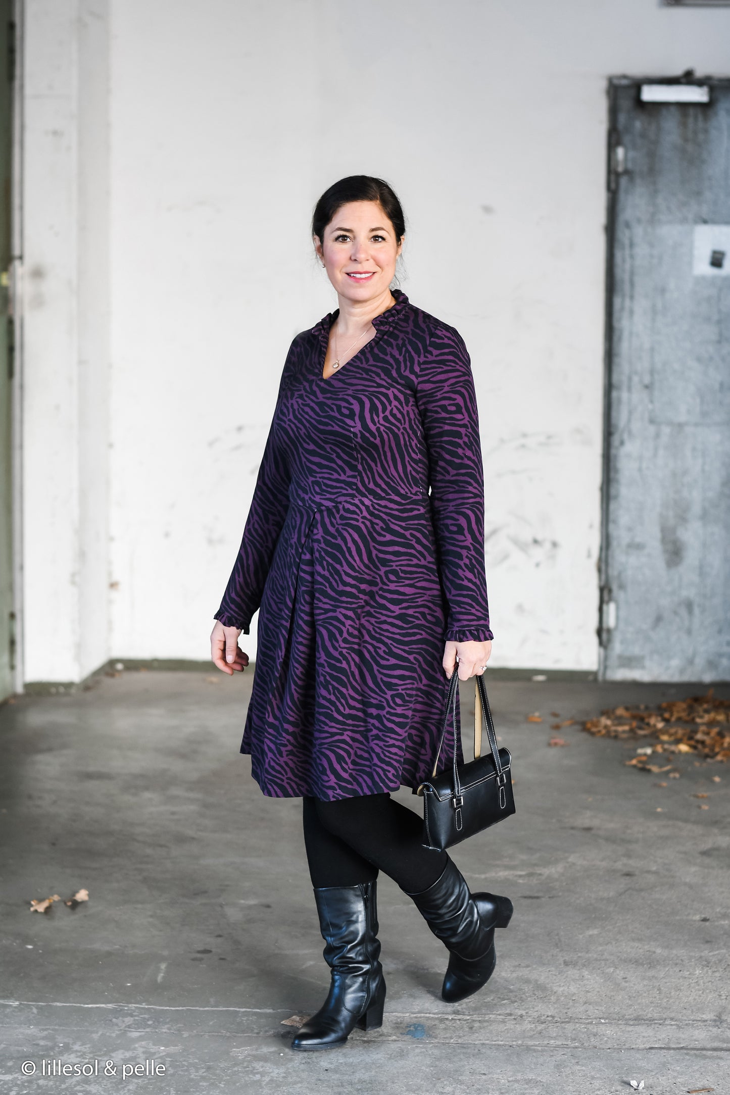 Viskose Bluse Animalprint Zebra beere