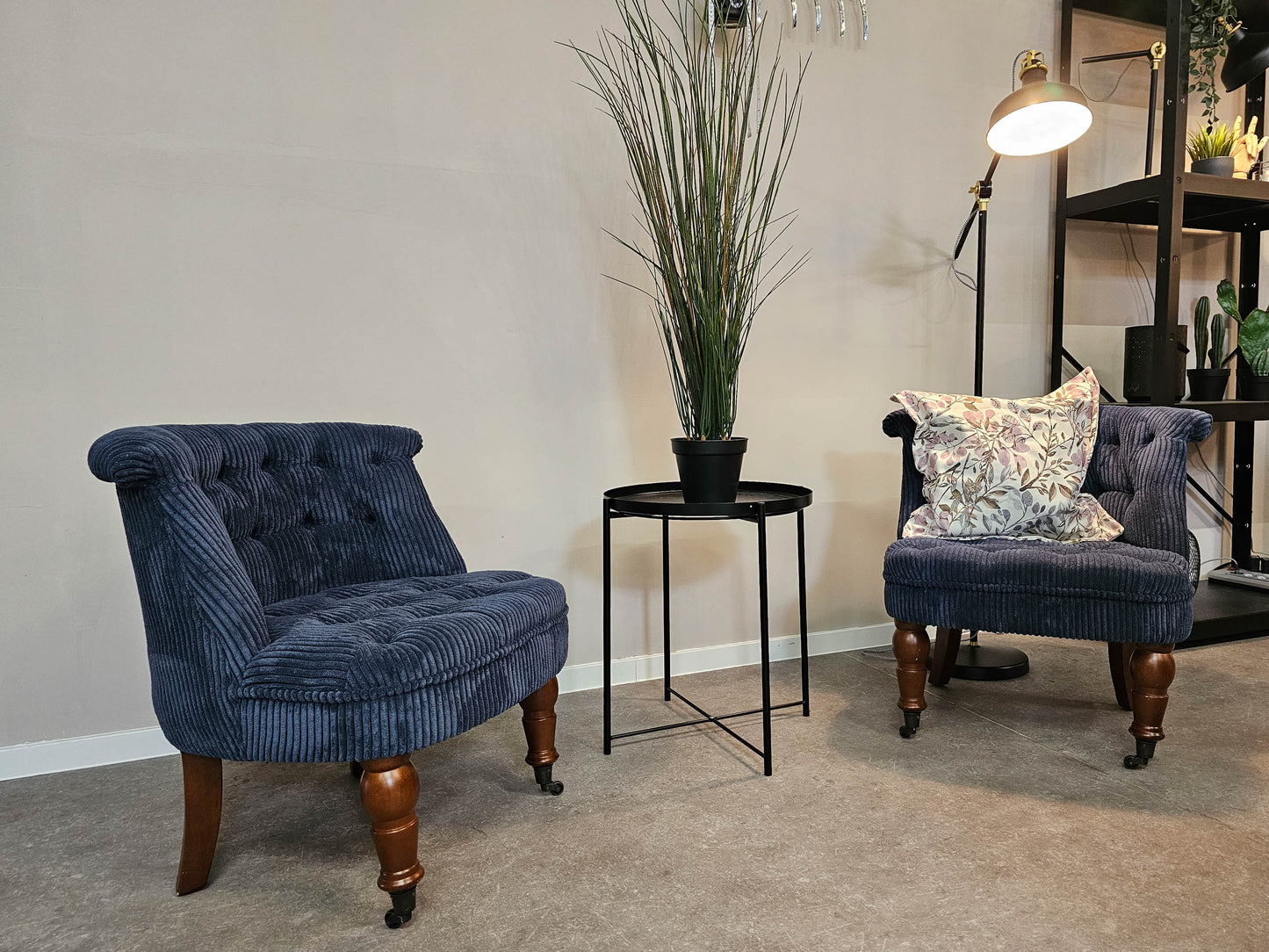 Cord Samt Wanja blau