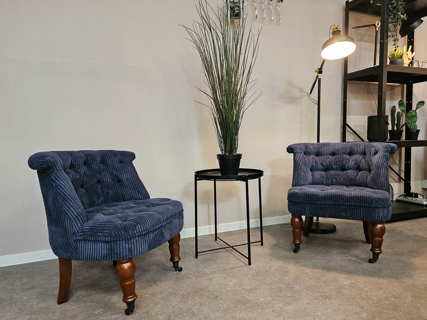 Cord Samt Wanja blau