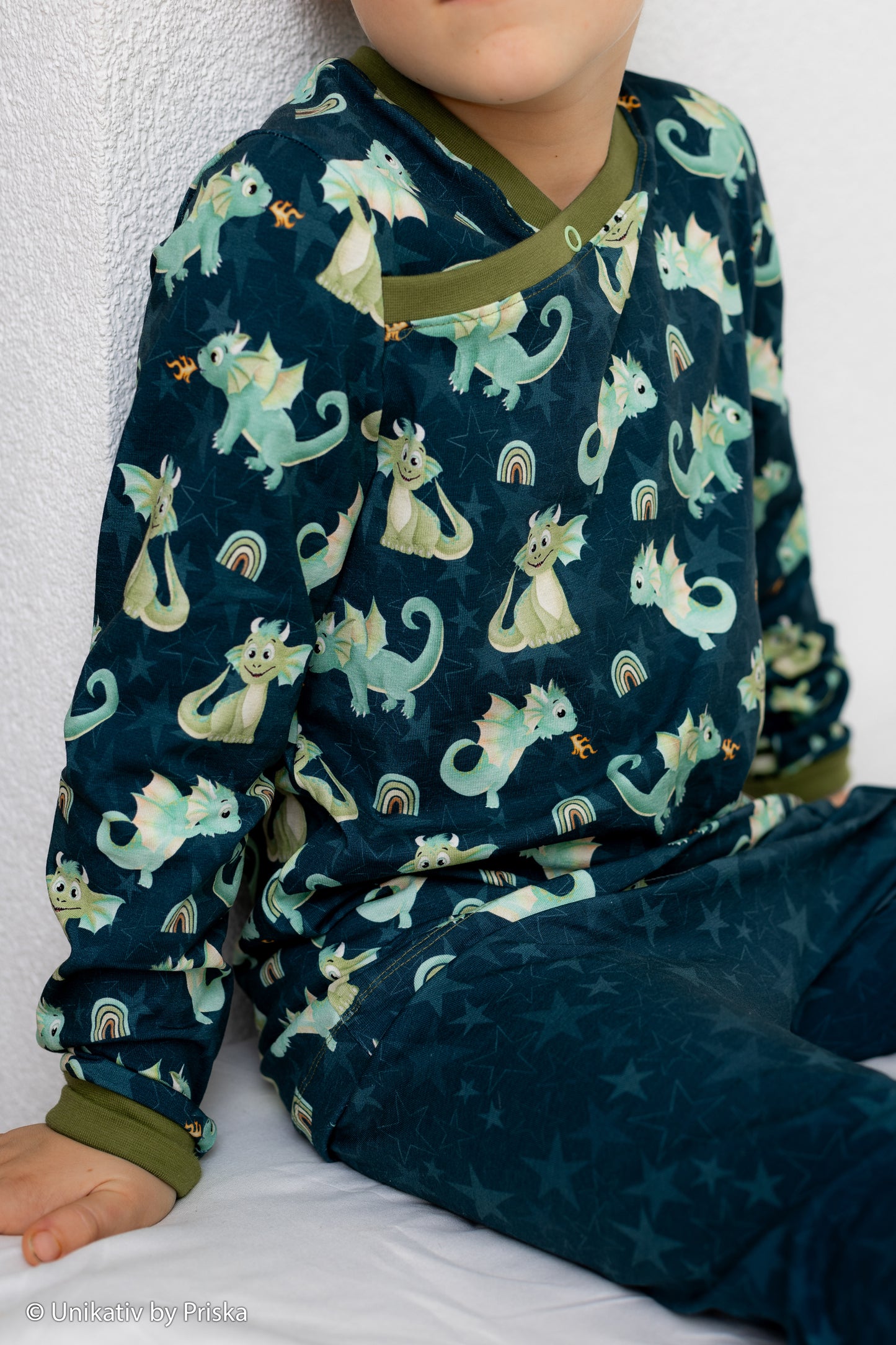Jersey Fantastische Zauberwelten by Mrs.Mint Design Sterne petrol