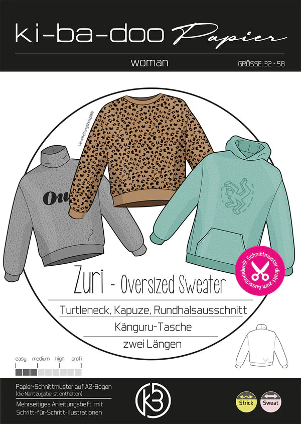 Ki-ba-doo Oversized- Sweater Zuri Damen