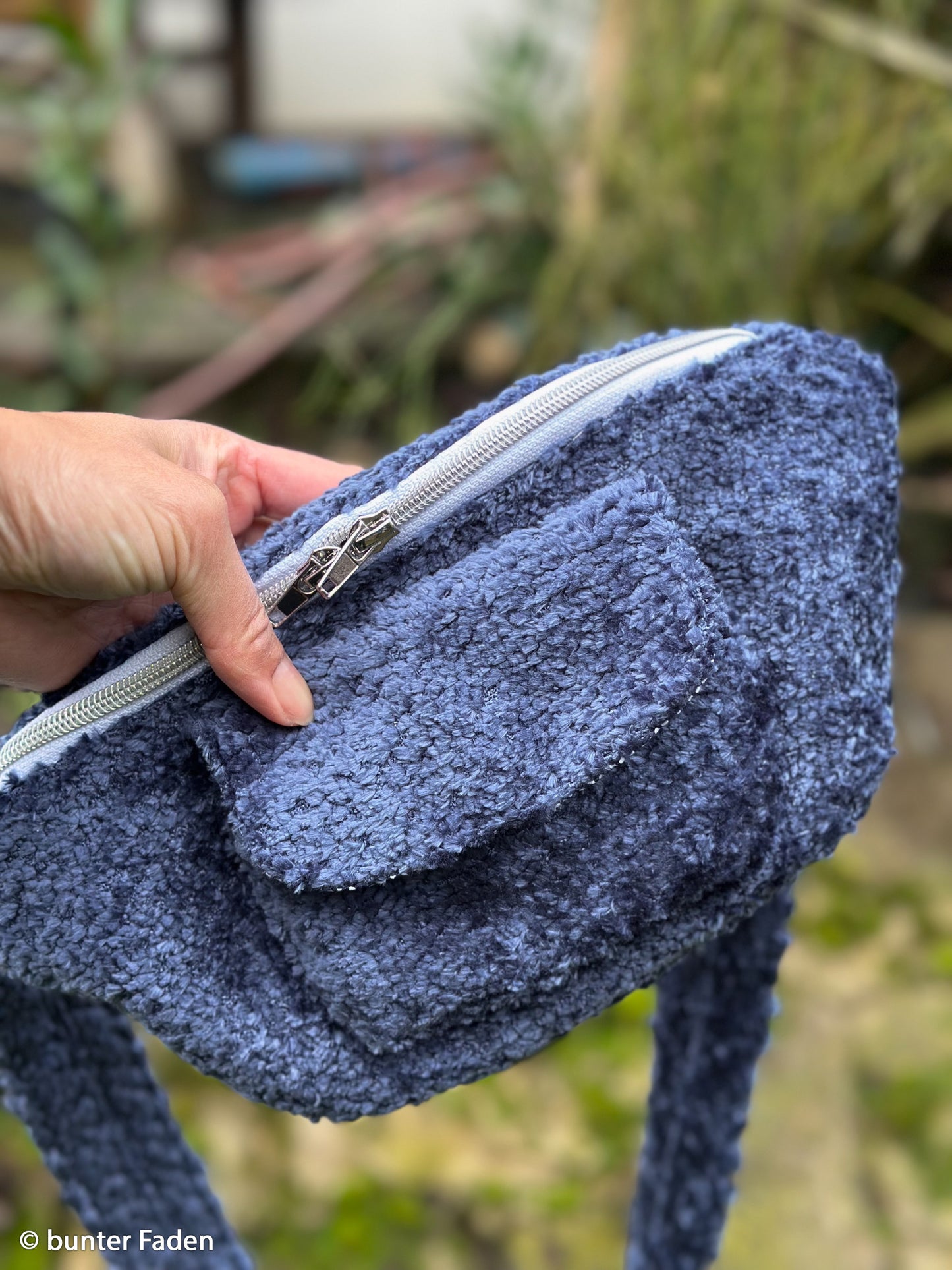 Dekostoff Chenille Bogota dunkelblau