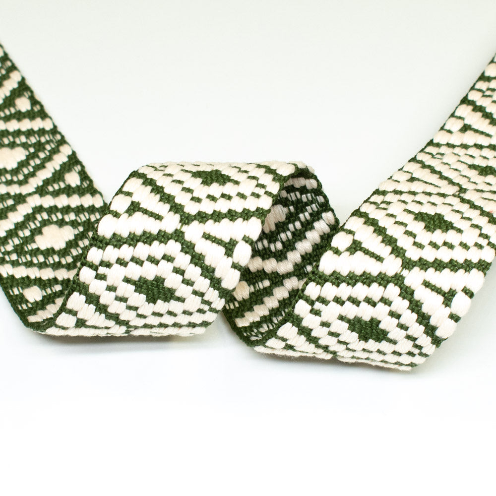 Gurtband Ethno khaki grün 38mm