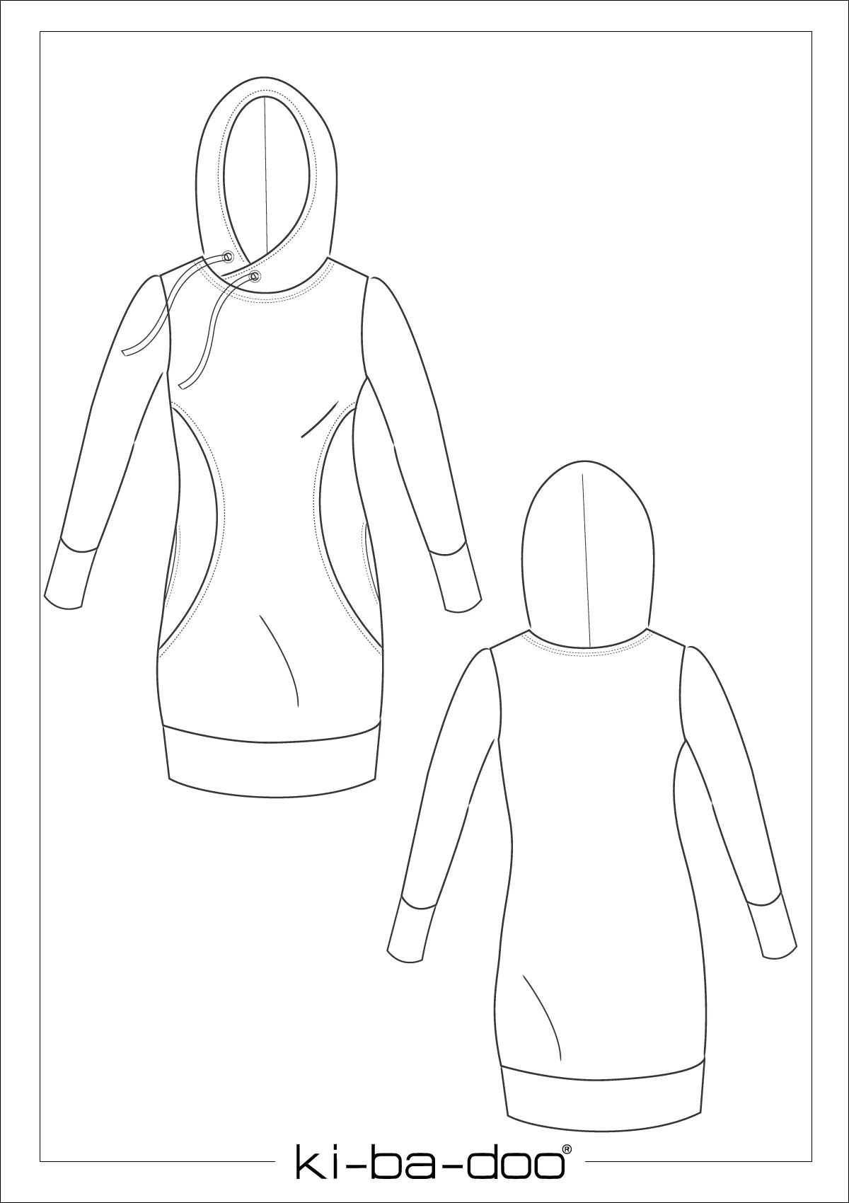 Ki-ba-doo Lou Long-Hoodie Kinder