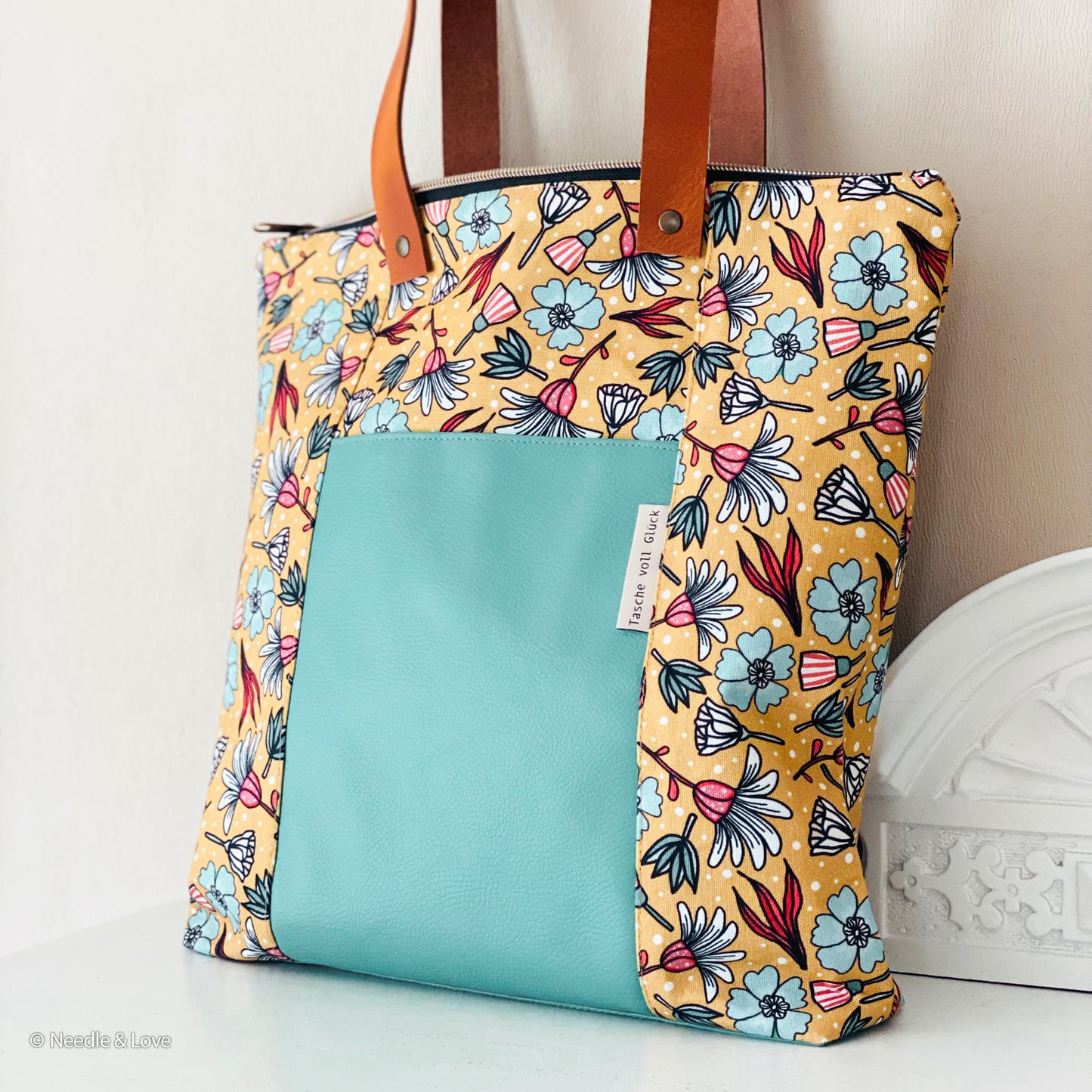 Canvas Garden Stories by Emjo Design Blumen senf mint
