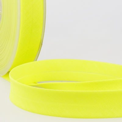 Baumwoll Schrägband gefalzt 40/20 neon gelb