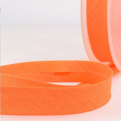 Baumwoll Schrägband gefalzt 40/20 neon orange