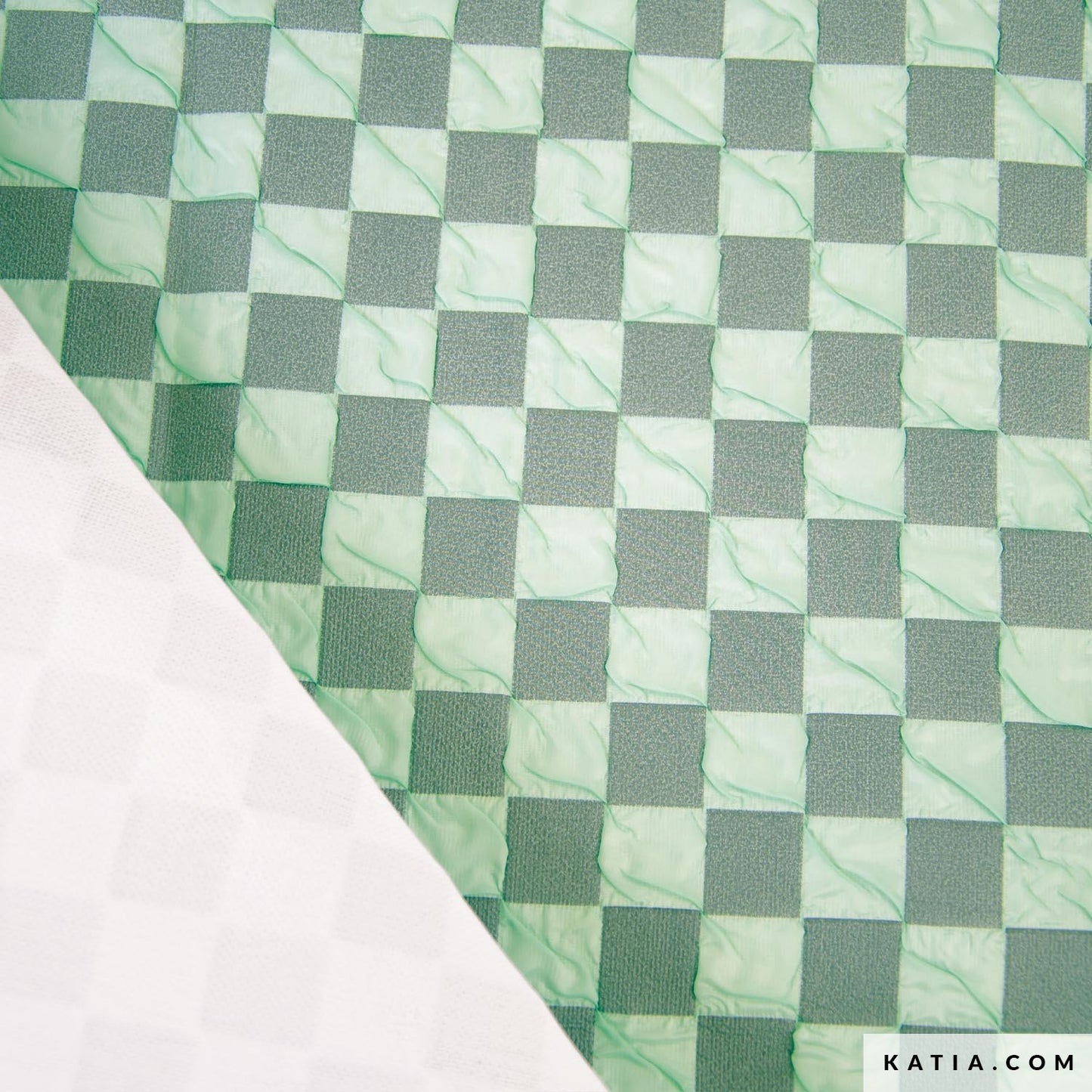 Taschenstoff Bubble Chess Board Aqua