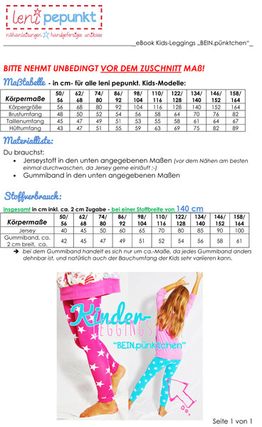 Lenipepunkt BEIN.pünktchen Leggings Kinder #55