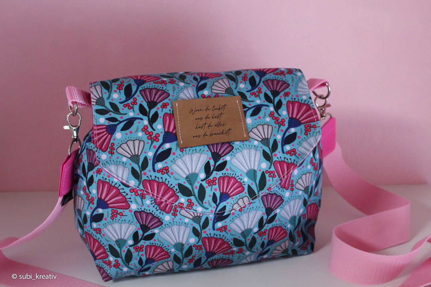 Canvas Garden Stories by Emjo Design Blumen türkis pink