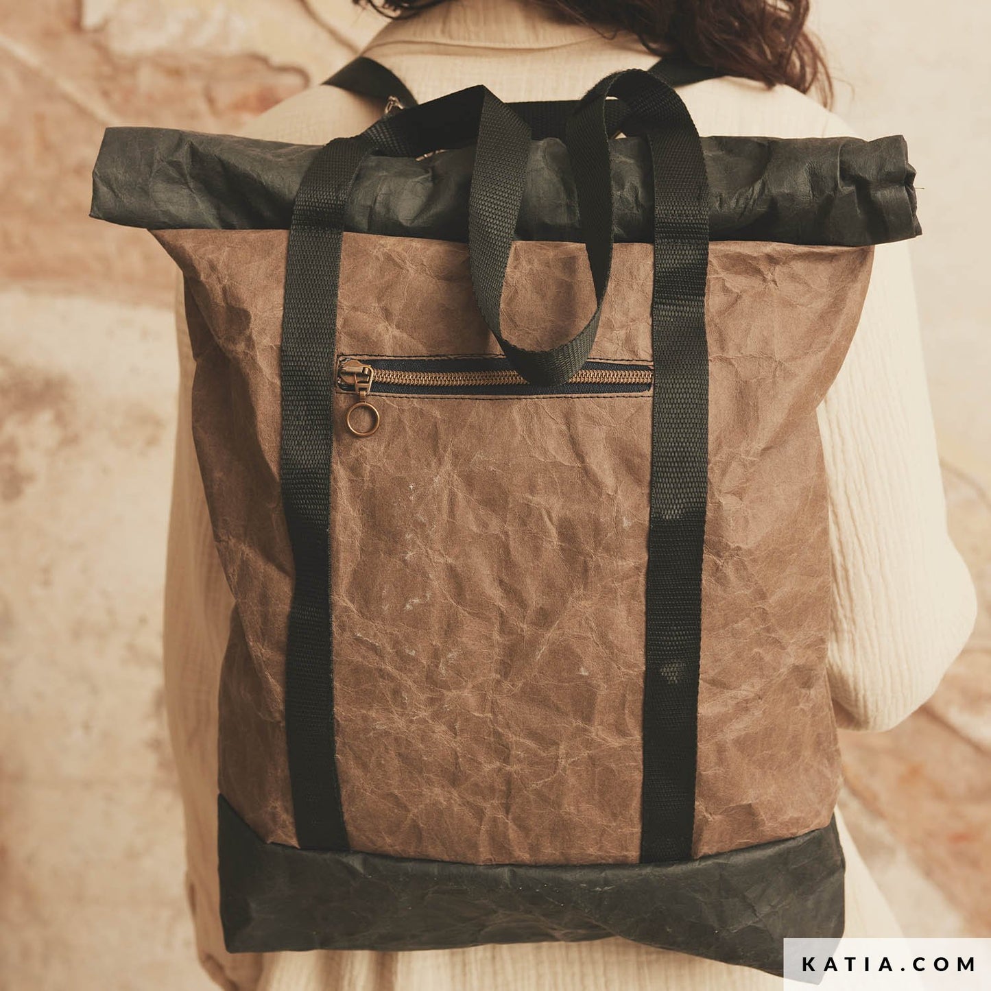 Waschbarer Papierstoff black schwarz