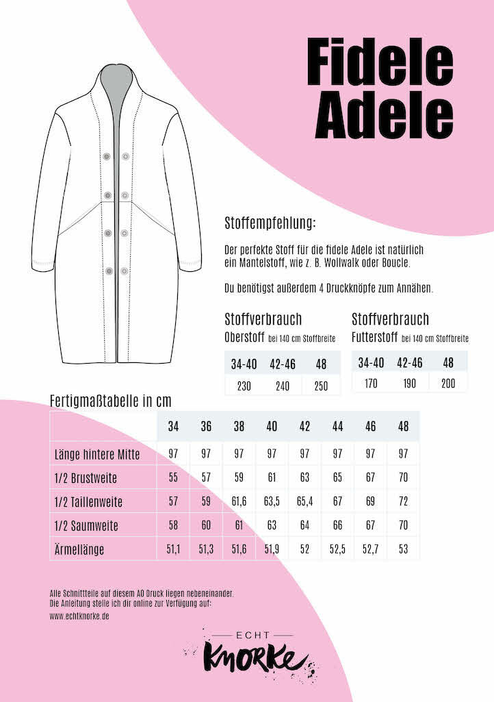 Echt Knorke - Fidele Adele - eleganter Mantel