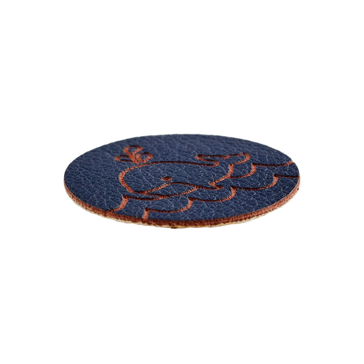 Label Aufnäher Wal blau