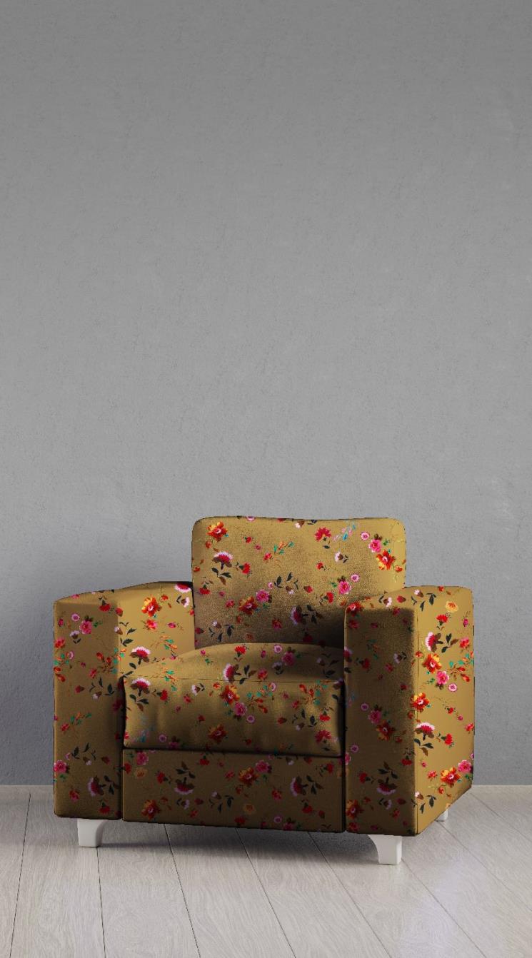 Velvet Blumen grau
