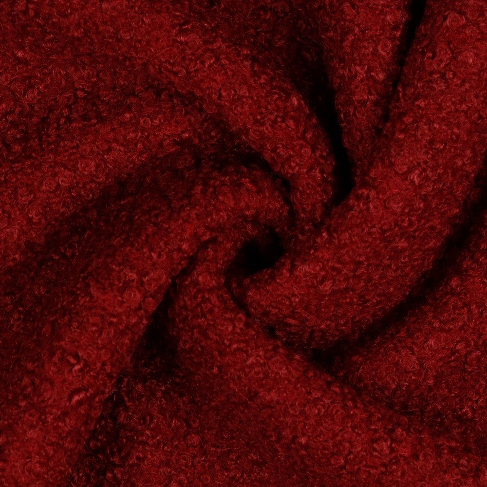 Bouclé uni weinrot