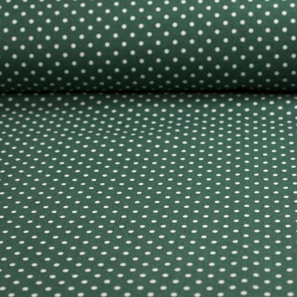 Baumwolle Punkte tannengrün