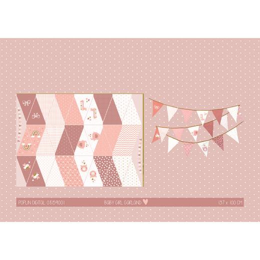 Baumwolle Panel DIY Girlande rosa