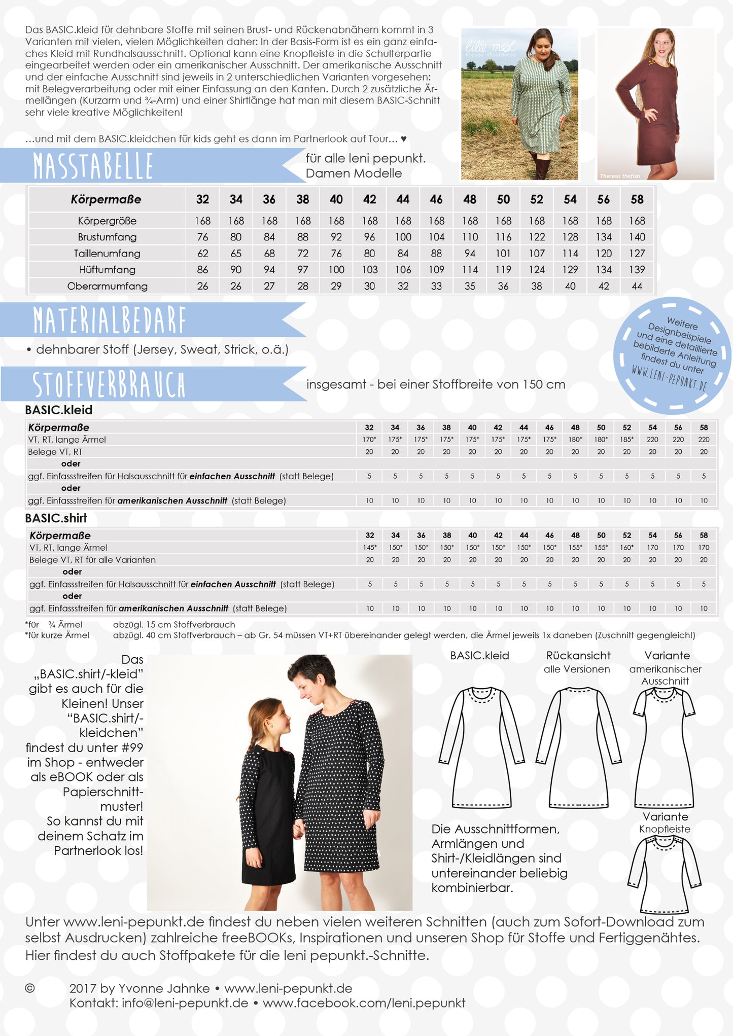 Lenipepunkt BASIC.shirt und -kleid Damen #100