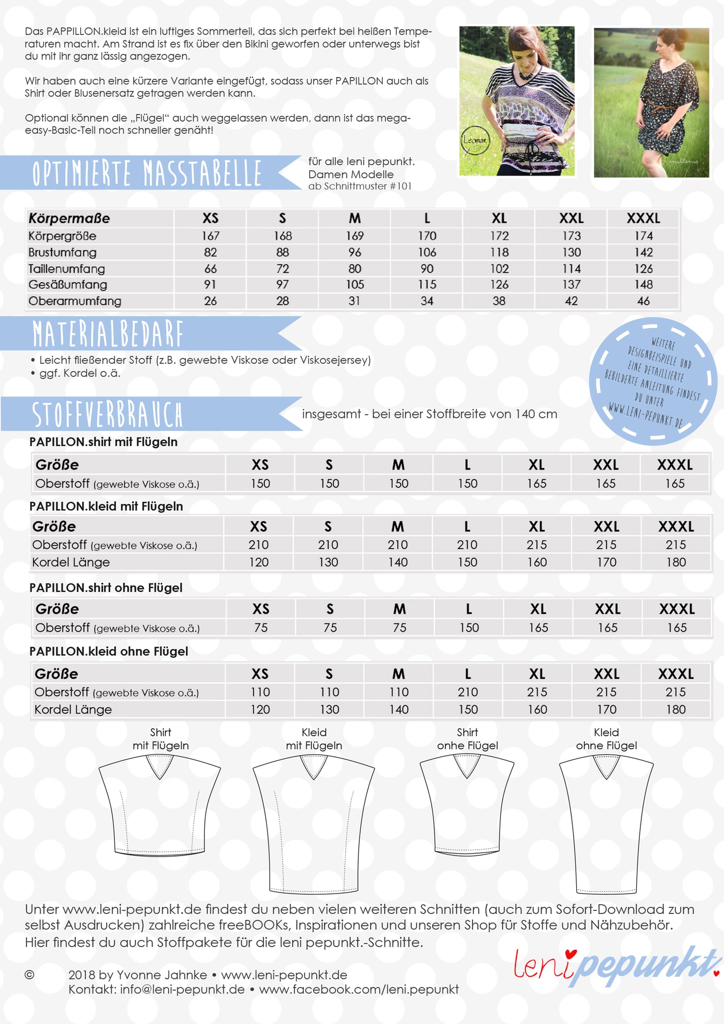 Lenipepunkt PAPILLON.shirt/-kleid Damen #114