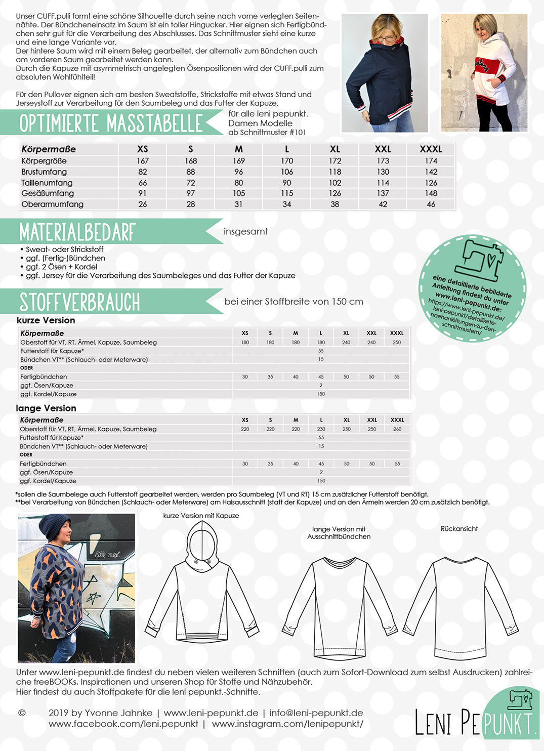 Lenipepunkt CUFF.Pulli Damen #137