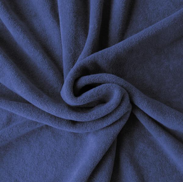 Frottee dehnbar blau