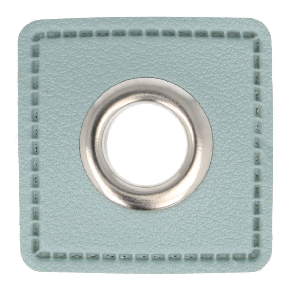 Ösenpatch Kunstleder 11mm mistel