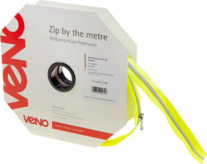 Endlos Reißverschluss S80 neon gelb