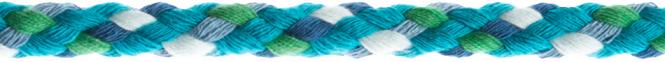 Baumwollkordel 8mm multicolour türkis
