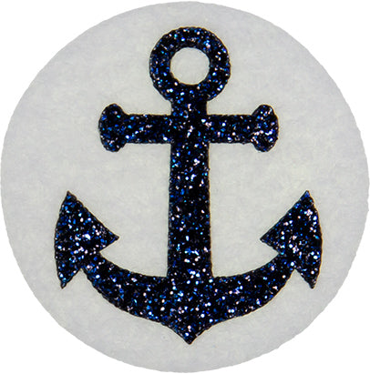 Applikation Anker Kreis Glitzer