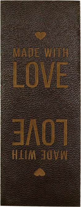 Label Knick-Label MADE WITH LOVE braun