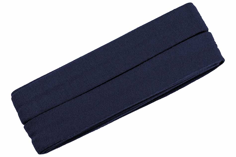 Jersey Schrägband 40/20mm Coupon dunkelblau