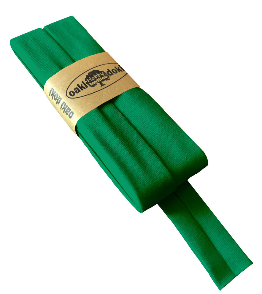 Jersey Schrägband 40/20mm Coupon grasgrün