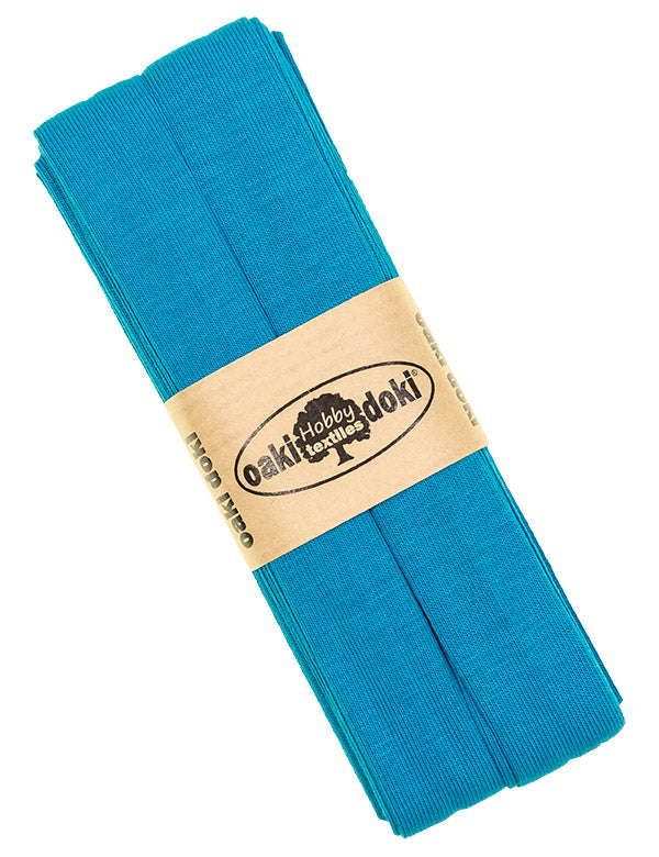 Jersey Schrägband 40/20mm Coupon türkis