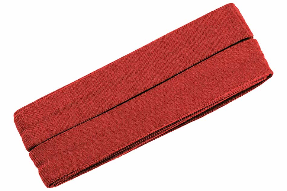 Jersey Schrägband 40/20mm Coupon rot