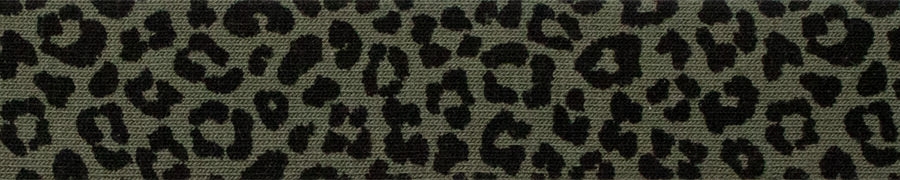 Jersey Schrägband 40/20mm Coupon leoprint oliv