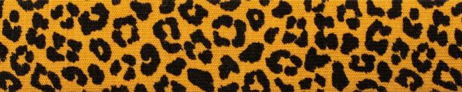 Jersey Schrägband 40/20mm Coupon leoprint senf