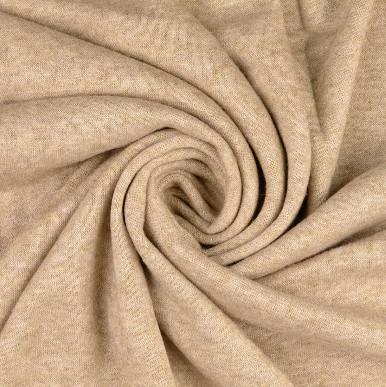 Jersey Strick melange beige