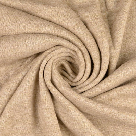 Jersey Strick melange beige