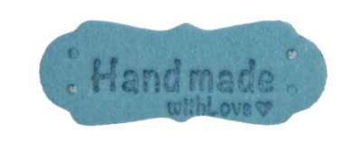 Applikation Label Handmade petrol