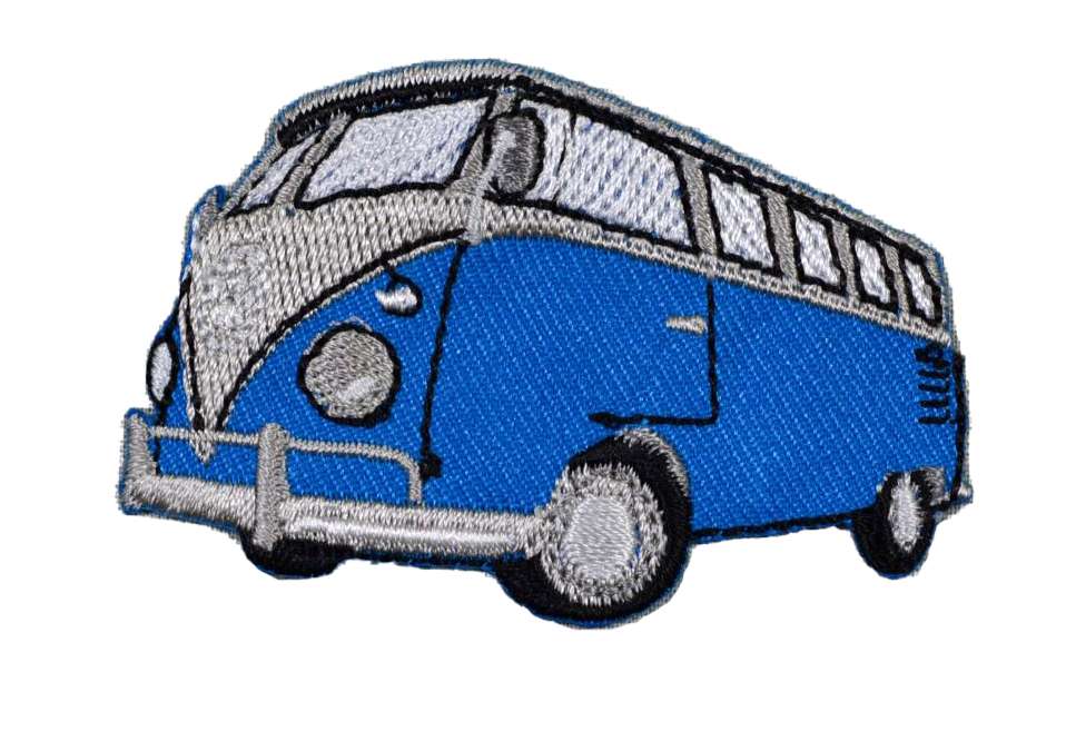 Applikation Bulli Van blau