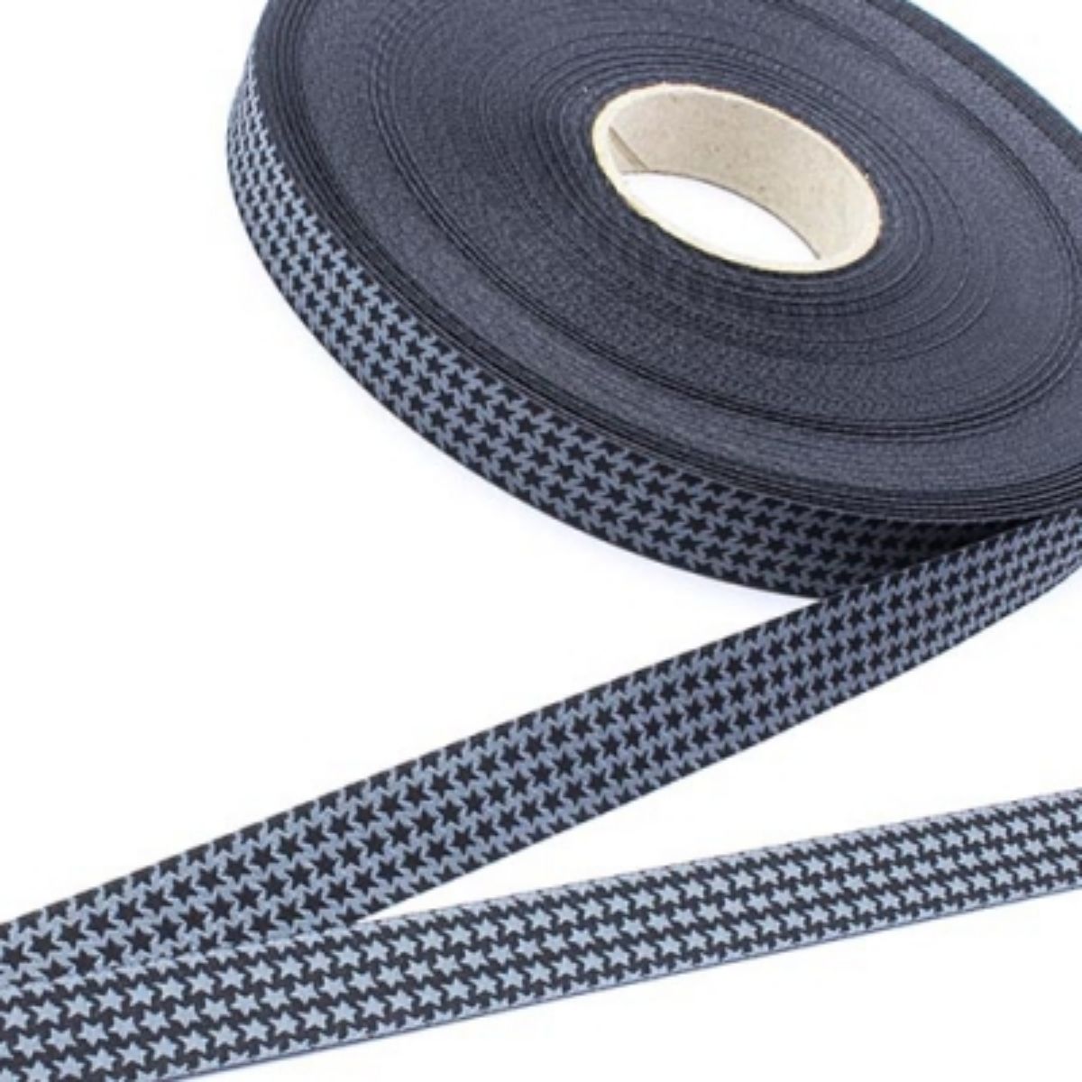 Webband Mini Staaars Sterne schwarz grau